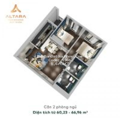 Bán chung cư altara residences 68m² 2pn