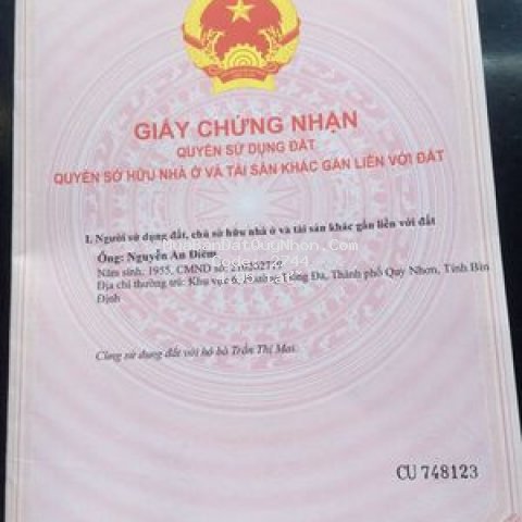Bán đất mặt biển huyện phú cát 2604m2