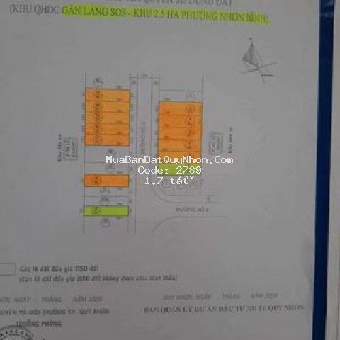 Bán lô đất đường số 3 khu chợ dinh