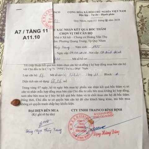 Cần bán chung cư xuân thủy . 66.26m2
