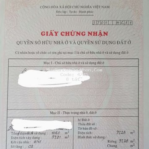 Cần bán nhà 2 mặt tiền gần biển