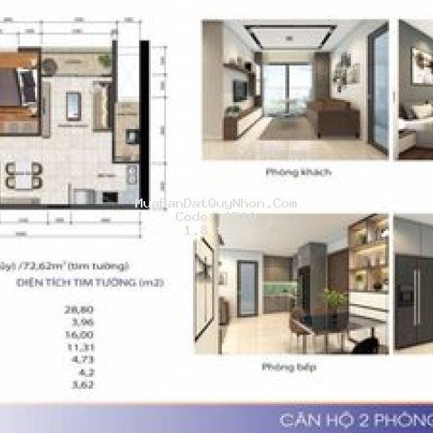 Căn hộ 2pn 72m2 phú tài residence quy nhơn