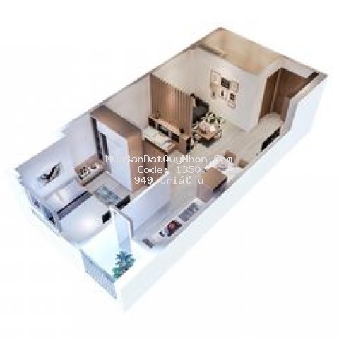 Căn hộ thành phố qui nhơn 42m² 2pn