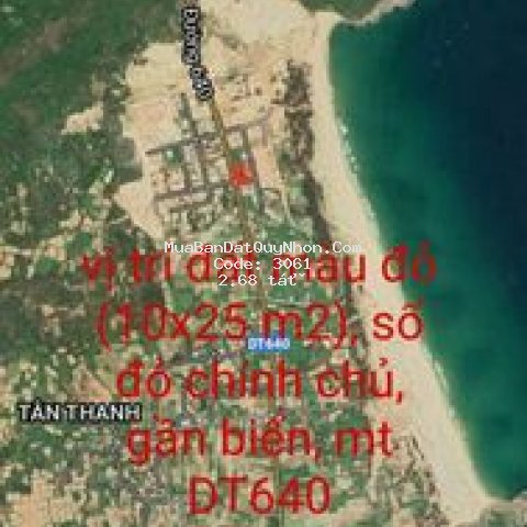 đất chính chủ sổ đỏ 250m2 (10x25m),