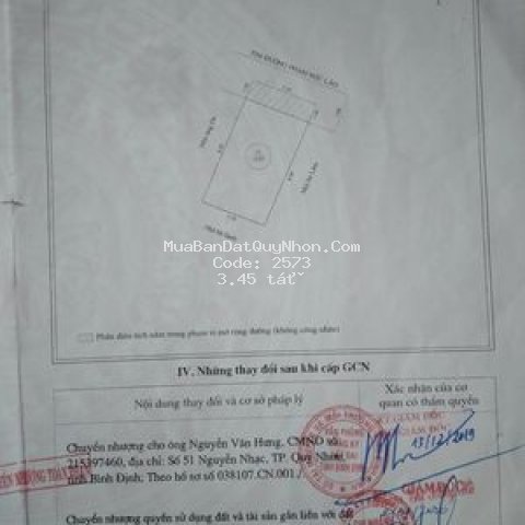 đất thành phố qui nhơn 43m²