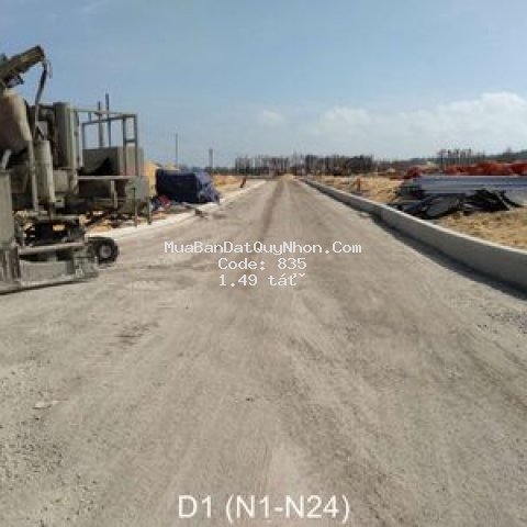 đất xã nhơn hải dt 90m2, ngang 5m hướng nam view