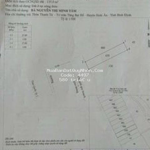 Lô đất quốc lộ 1a. diễn khánh, hoài đức