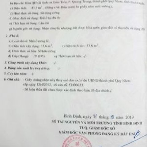 Nhà cấp 4 nội bộ thành thái quy nhơn