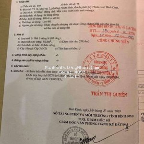 Nhà mặt tiền kinh doanh mua bán tại quy nhơn