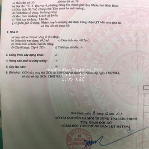 Nhà thành phố qui nhơn 84m²