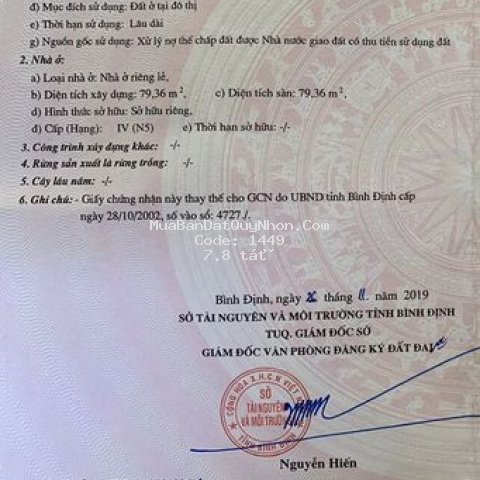 Nhà trung tâm thành phố quy nhơn