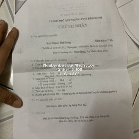 Bán căn nhà tổ8 kv1 p trần quang diệu qn.