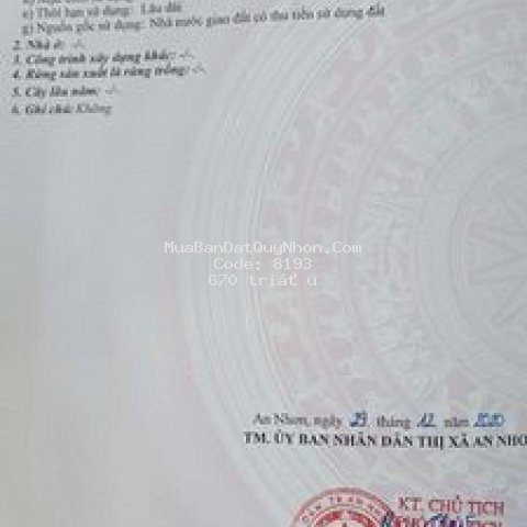 Bán đất 3 mặt tiền phường bình định 670 triệu