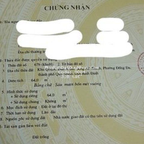 Bán đất quy nhơn