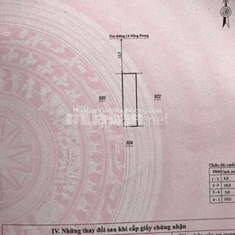 Bán lô đất gần ngã tư khu dân cư lê hồng phong