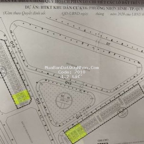 Bán lô đất thuộc khu vực 6 nhơn bình