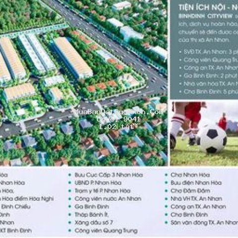 Bình định city view, giá từ 10tr m2, sổ đỏ