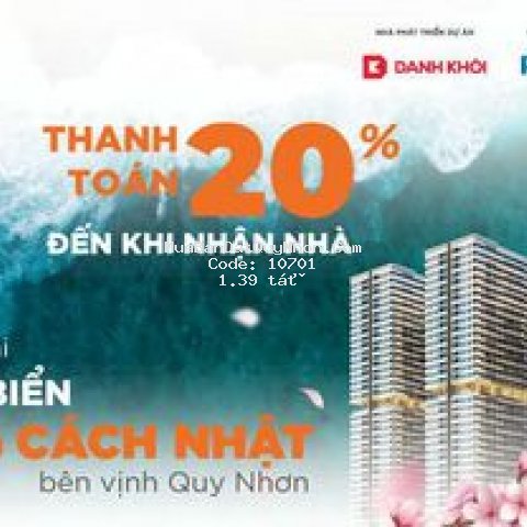 Căn hộ 280tr sỡ hữu lâu dài, mặt tiền biển