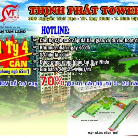 Căn hộ đã bàn giao và có sổ đỏ đầu tiên tại qnhơn
