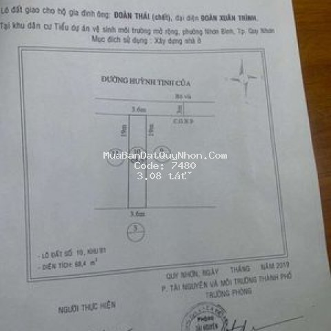 đất 86.4m2 tp quy nhơn