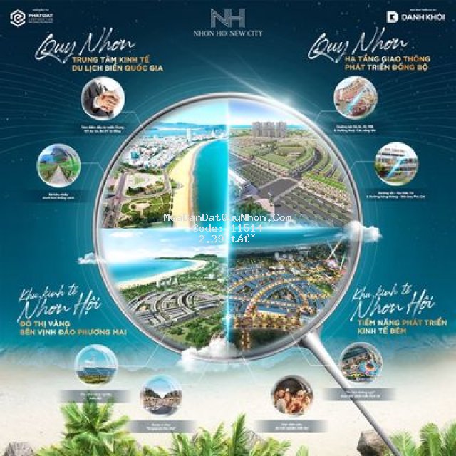 đất nền đầu tư ven biển nhơn hội newcity, 30tr/m2
