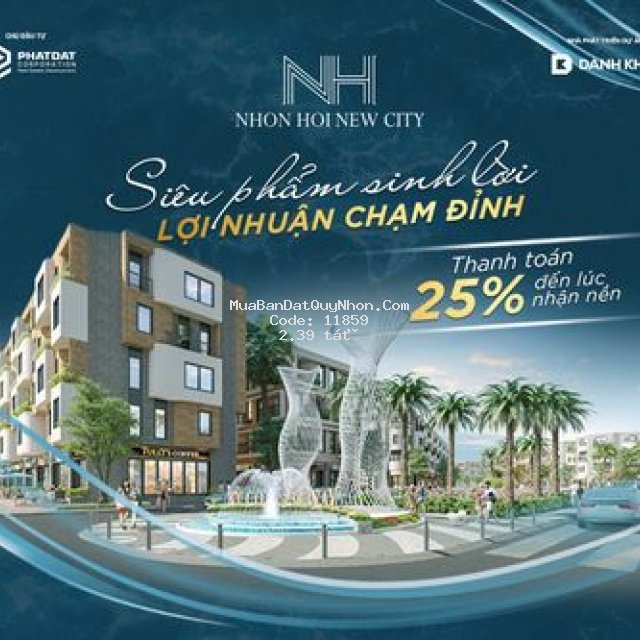 đất nền nhơn hội new city sổ hồng sở hữu lâu dài