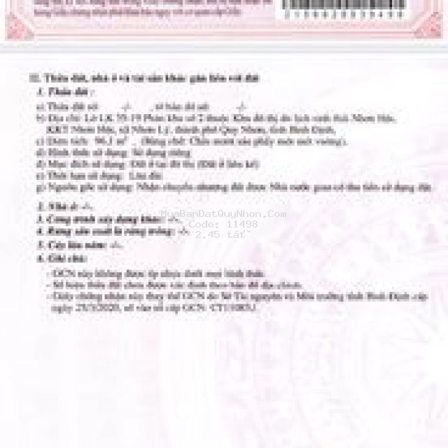 đất tp biển quy nhơn cách sân bay 20p