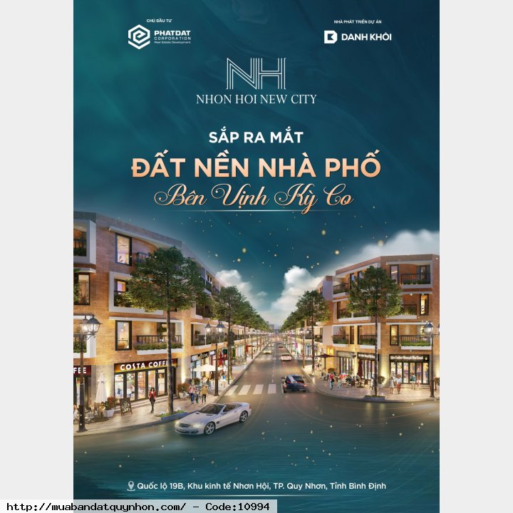Dự án : Nhơn Hội New City, Dt 80m, giá chỉ từ 2 tỷ 390