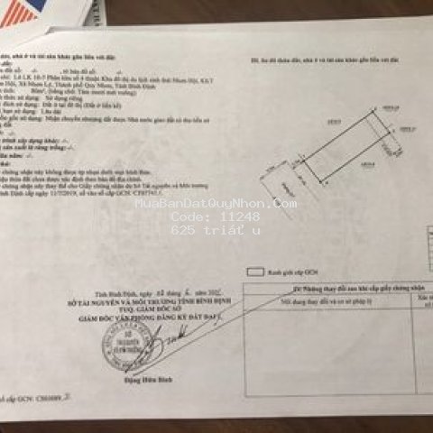 Kẹt tiền nên tôi cần bán gấp 1 lô đất ở nhơn hội