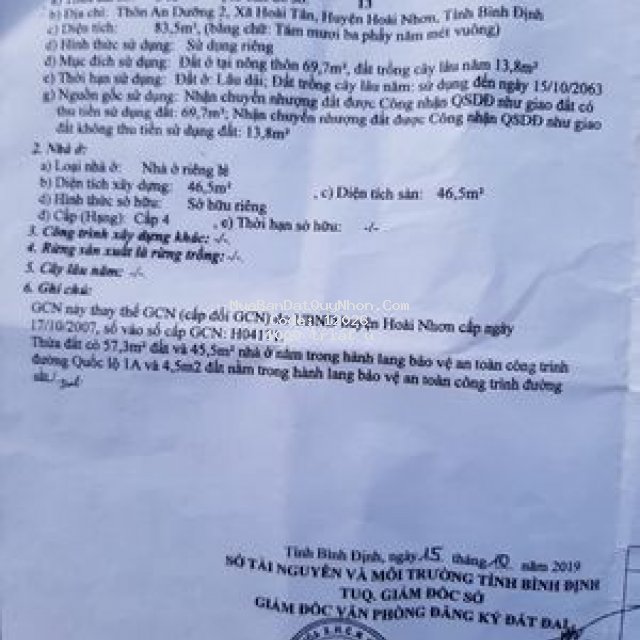 Nhà qlo 1a hoài tân hoài nhơn bd
