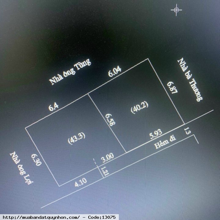 Bán 2 lô gần khu đấu giá gara quyền_P Quang Trung_TP Quy Nhơn - Diện tích như sổ 40,2 m2 và 43,3m2 - Hẻm rộng 3m - Hướng Đông Nam  - Giá 1450 tỷ/lô