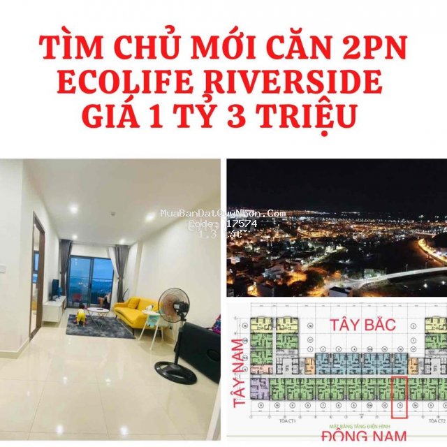 Bán cắt lỗ căn 2pn ecolife riverside giá 1 tỷ 3 Bán cắt lỗ căn 2pn ecolife riverside giá 1 tỷ 3