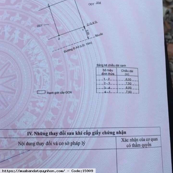 Bán đất khu đê đông_P Nhơn Bình _TP Quy Nhơn - Vị trí gần trường FPT, gần chung cư an phú thịnh - Diện tích: 45m2 ngang 6m - Lộ giới: 15m, vỉa hè 3m - Hướng: Đông Nam - Giá bán: 2 tỷ 300 triệu (lưu chủ) ☎️/zalo: 0935 475 569 Bán đất khu đê đông_P Nhơn Bình _TP Quy Nhơn - Vị trí gần trường FPT, gần chung cư an phú thịnh - Diện tích: 45m2 ngang 6m - Lộ giới: 15m, vỉa hè 3m - Hướng: Đông Nam - Giá bán: 2 tỷ 300 triệu (lưu chủ) ☎️/zalo: 0935 475 569