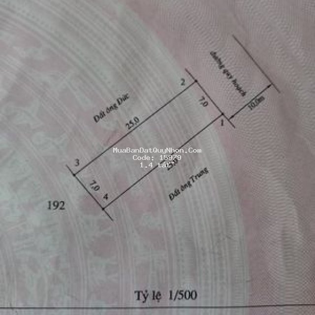 Bán đất thổ cư 7x25 cách đường 4 tam quan nam 50m