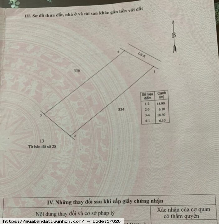 Bán gấp lô đất rẻ - Giá bán: 390 triệu cho anh chị mua để dành ạ - Diện tích: 110m2 - Vị trí: tại khu phố 9 - Phường Tam Quan - Tx Hoài Nhơn - Bình Định