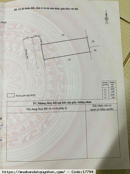 Bán lô đất chính chủ 200m khu dân cư nhơn hội.