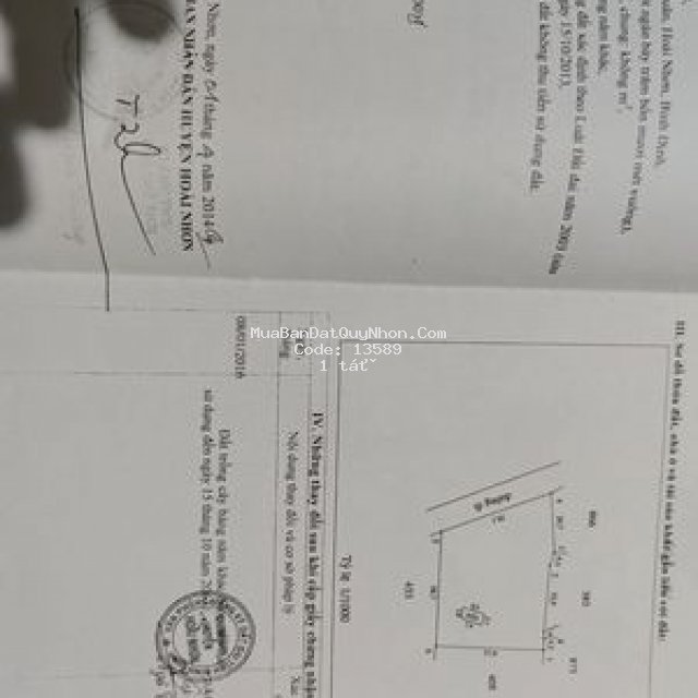 Bán lô đất đường bê tông 4m đường trần tôn thất, k