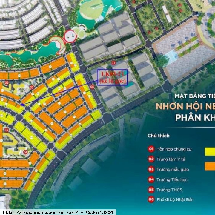 Bán lô đất khu đô thị du lịch sinh thái Nhơn Hội - Quy Nhơn  Diện tích 80m2 Giá 1 tỷ 950
