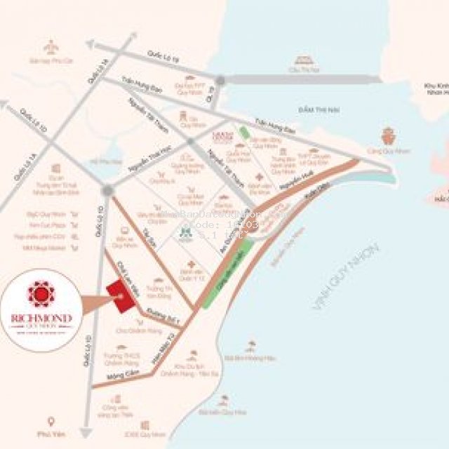 Bán nền đất 100m2 khu đô thị richmond quy nhon