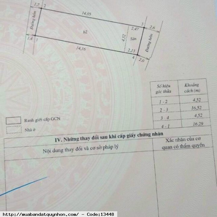 Bán nhà 2 mặt hẻm rộng Tây Sơn_P Quang Trung_TP Quy Nhơn - Diện tích: 74m2 ngang 4,52m, diện tích sử dụng: 132,6m2