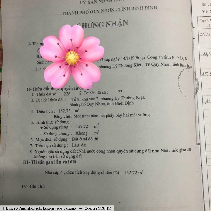 Bán nhà mặt tiền đường Lương Đình Của_P Lý Thường Kiệt_Trung tâm TP Quy Nhơn - Diện tích 153m2 ngang 6,25m nở hậu 7,31m - Kết cấu: nhà cấp 4 cũ - Vị trí: gần chợ, gần trường, khu tiện ích... - Hướng: Tây Nam 💰14tỷ (thương lượng)