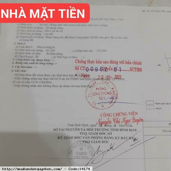 Bán nhà mặt tiền đường Xuân Thủy_P Quang Trung_TP Quy Nhơn - Diện tích: 61,5m2 ngang 4m vuông vức, diện tích sử dụng 132,5m2 - Kết cấu: nhà 2 tầng, đầy đủ công năng - Vị trí: nhà gần chợ, gần trường, trung tâm TP tiện ích mọi nhu cầu - Hướng: Đông - Pháp 