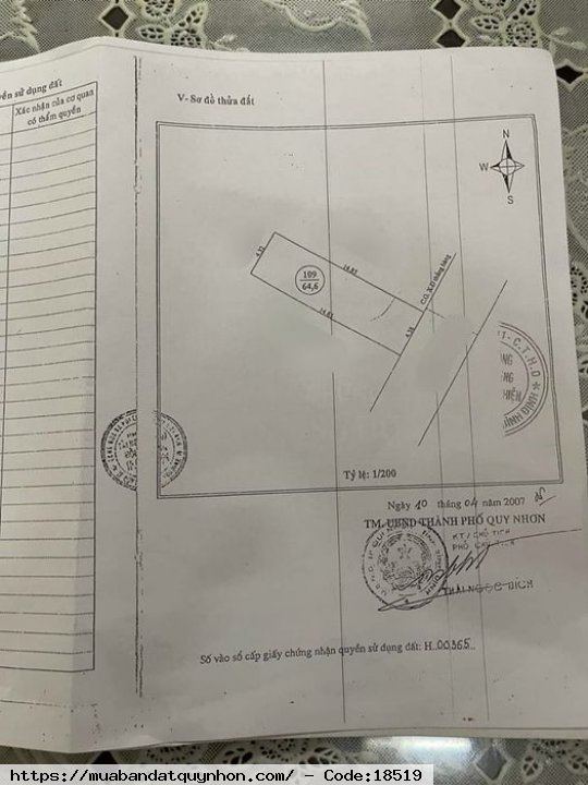 Bán nhà mặt tiền gần chợ đầm_P Thị Nại_TP Quy Nhơn - Diện tích: 64,6m2  - Kết cấu nhà 1 mê - Giá 4,7 tỷ