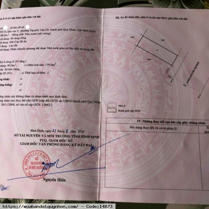 Bán nhà nhà mặt tiền đường Nguyễn Thị Định_P Nguyễn Văn Cừ_TP Quy Nhơn - Diện tích: 80m2 ngang 5m, diện tích sử dụng 180m2. - Kết cấu: nhà 3 tầng, đầy đủ công năng. - Vị trí: gần biển, khu sầm uất thuận tiện kinh doanh mua bán. - Pháp lý: sổ đỏ đã ốp tài Bán nhà nhà mặt tiền đường Nguyễn Thị Định_P Nguyễn Văn Cừ_TP Quy Nhơn - Diện tích: 80m2 ngang 5m, diện tích sử dụng 180m2. - Kết cấu: nhà 3 tầng, đầy đủ công năng. - Vị trí: gần biển, khu sầm uất thuận tiện kinh doanh mua bán. - Pháp lý: sổ đỏ đã ốp tài