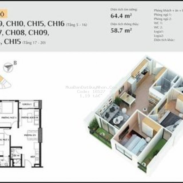 Căn hộ giá rẻ dành cho vợ chồng trẻ
