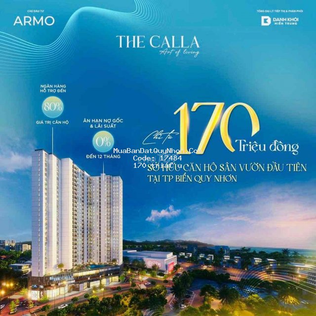 Sở hữu căn hộ calla đưa trước 170 triệu