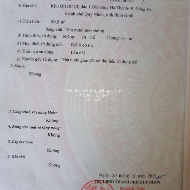 Bán nhà mặt tiền 12m đường huỳnh tấn phát, tp. quy nhơn.