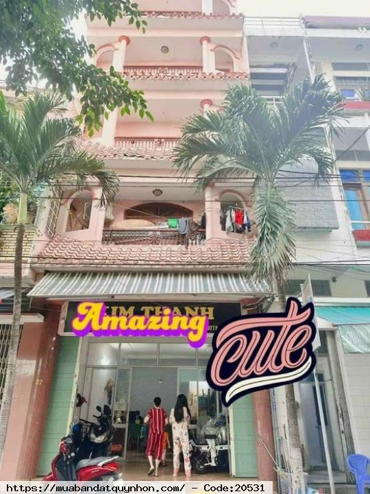 Bán nhà mặt tiền phường Lý thường Kiệt - TP Quy Nhơn - Diện tích: 78m2, nhà 5 mê, 4pn 4wc - Giá 8 tỷ 600 triệu
