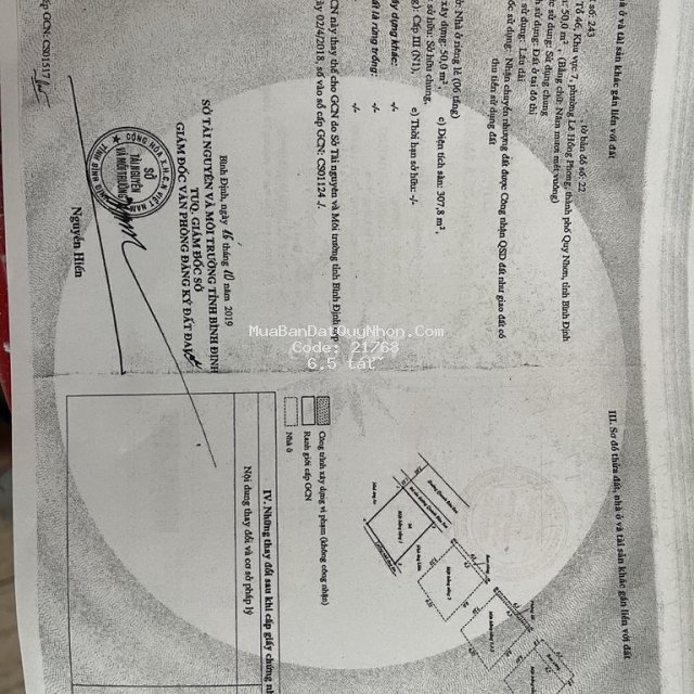 Bán nhà  ngay trung tâm thành phố quy nhơn