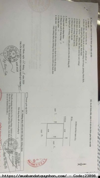 Bán đất Huỳnh Tịnh Của nhơn bình tp Quy Nhơn dt42m2 hướng bắc Bán đất Huỳnh Tịnh Của nhơn bình tp Quy Nhơn dt42m2 hướng bắc